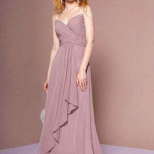 PROM PARTY EVENING FORMAL GOWN DRESS GLS2666 MAUVE